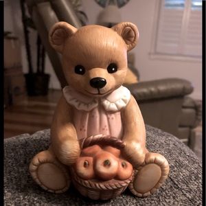 Homco girl bear figurine